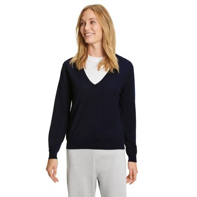 Strickpullover FALKE "FALKE Pullover", Damen, Gr. M, blau (night sky (6437)), Pullover Strickpullover