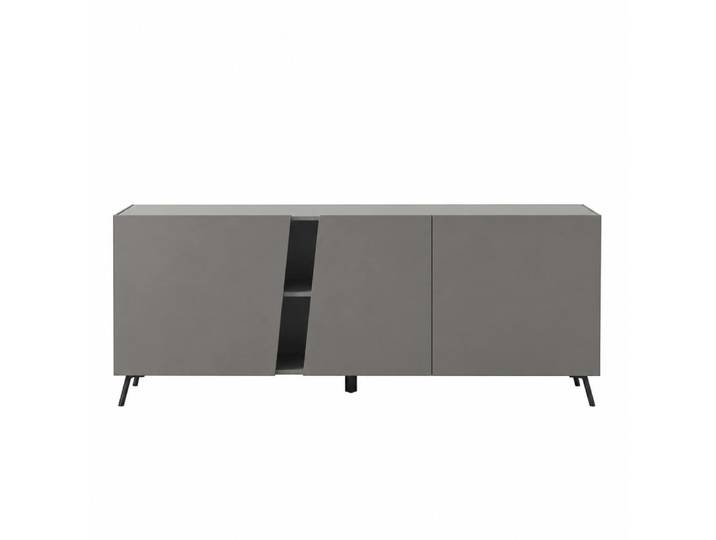 Buffet contemporain gris à découpe diagonale 180 cm