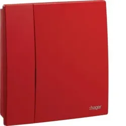 Hager RFS100D BEKA Funk-Innensirene, rot mit Batterie