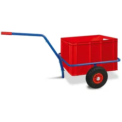 BRB Handwagen mit Kunststoffkiste 600x400x420 mm, rot, Tragkraft 200 kg