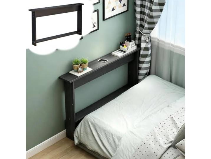 UrbanUp Regal Hinter Sofa Bettbank Oder Sofa-Konsolentisch Holz Hinter Sofa Schmaler, Langer Nachttisch zur Wandmontage mit Absturzsicherung; Lückenfüller Zwischen Bett und Kopfteil – Geeignet