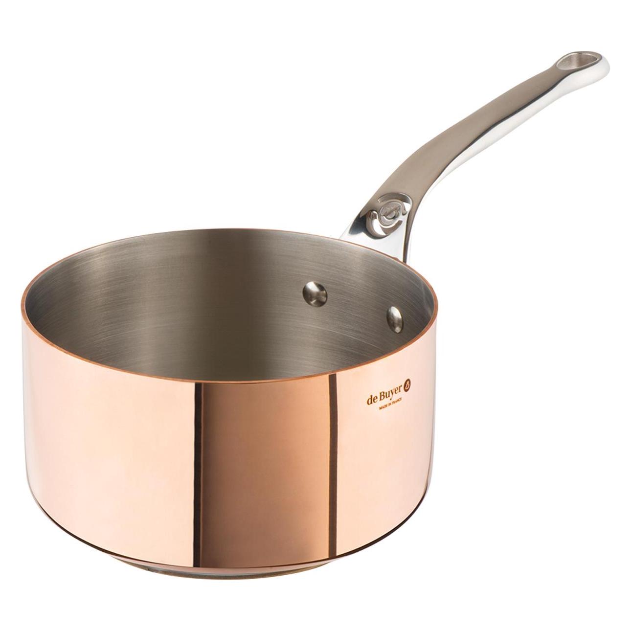 de Buyer Prima Matera Topf Kupfer (Kochtopf, Kupfer, 18 x 9.30 cm) (6206.18)