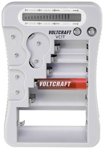 VOLTCRAFT Batterietester VC1T Messbereich (Batterietester) 1,5 V, 3 V, 6 V, 9V Batterie VC-12613270