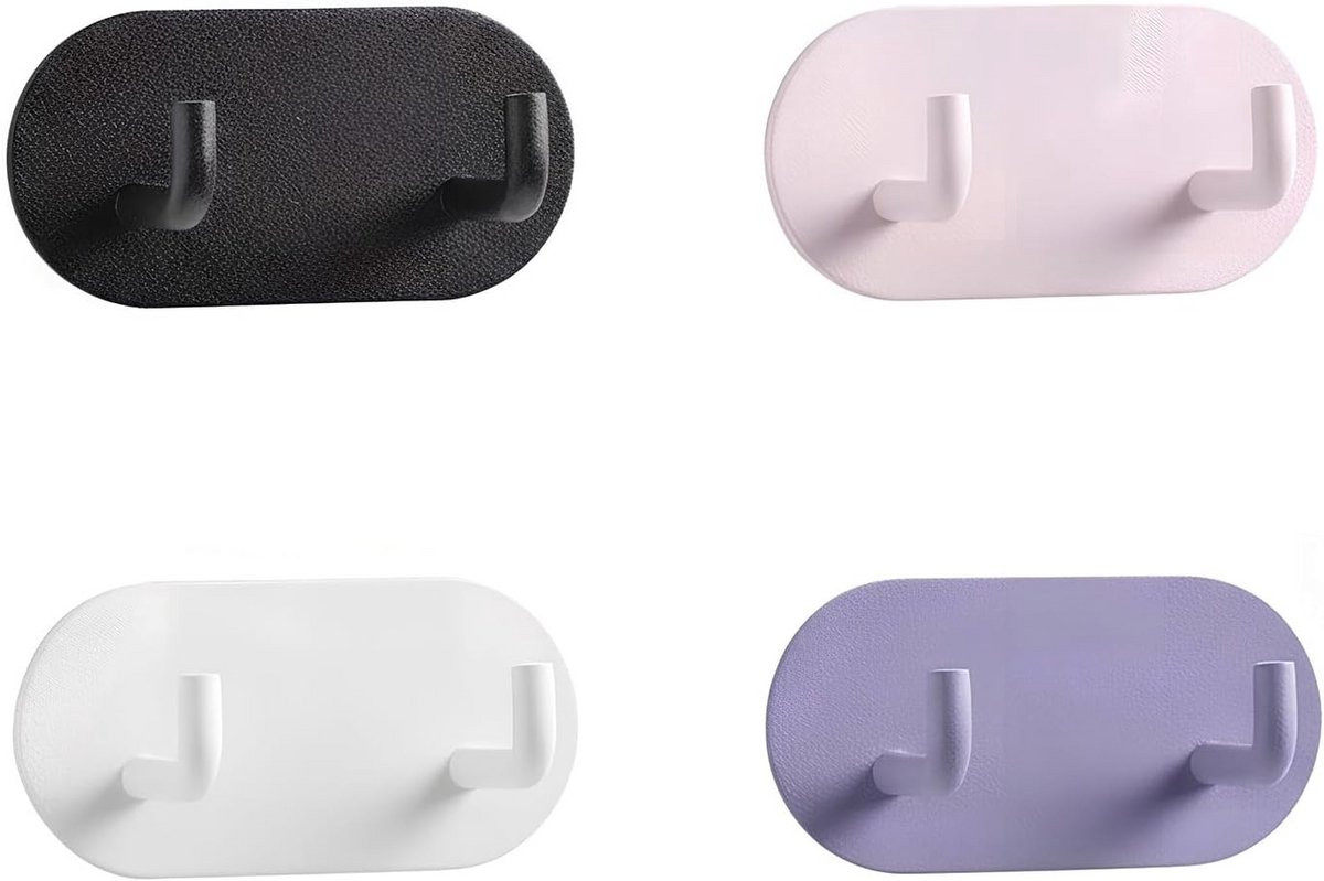 Set van 4 zelfklevende RVS handdoekhaken, sterk en boorvrij