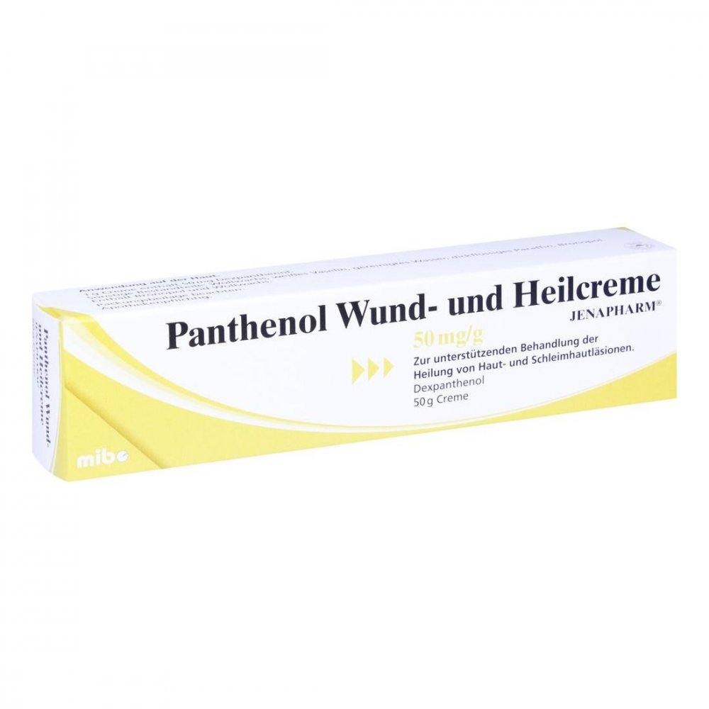 MIBE GmbH Arzneimittel Panthenol Wund- und Heilcreme JENAPHARM 50mg/g 08814535