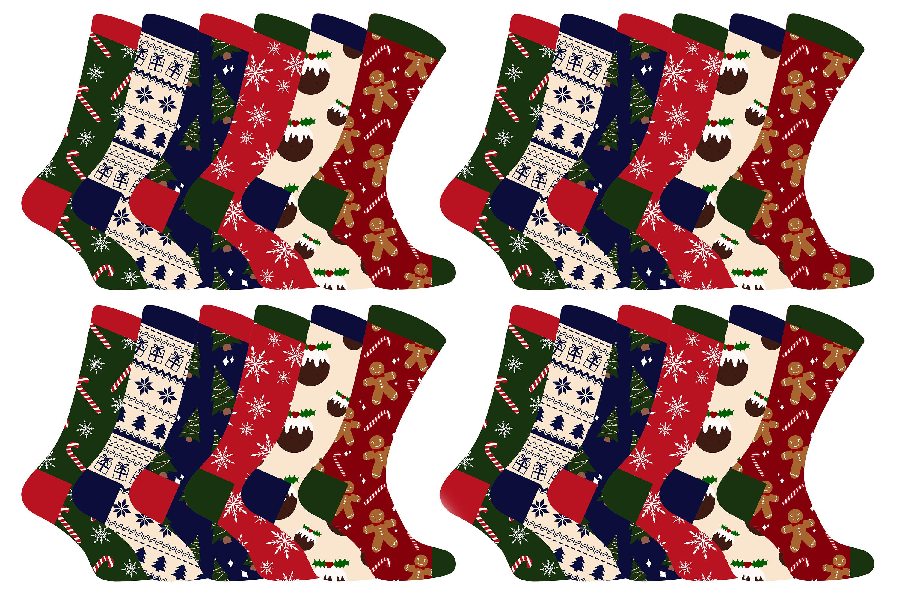 Nieuwigheid kerstsokken voor heren - 24 Pack