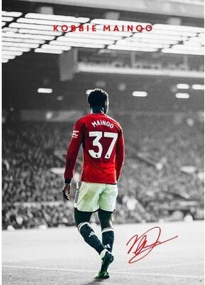 Inspire Essentials Modern Soccer Player Canvas Wall Art Football Poster Print 7 7.87 11.81 Inches