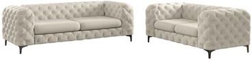 Corvus Aosta Tufted Velvet 2-piece Living Room Loveseat Chesterfield Set
