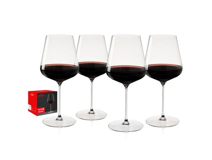 Spiegelau Definition Bordeauxglas, europäische Herstellung, Rotweingläser mit langem Stiel, für Hochzeit, Jahrestag, Geburtstagsfeier, Abendessen, Glaswaren, Hausbarwagen, Zubehör, 750 ml, 4 Stück