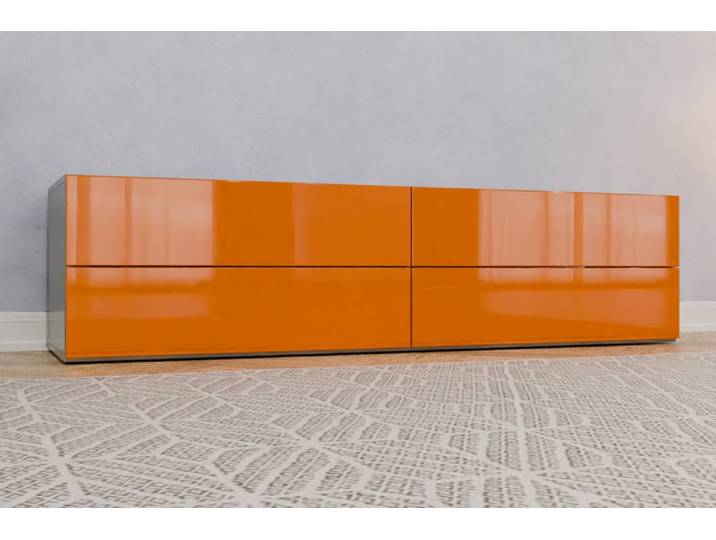 TV-Möbel nach Maß - RAL 2000 Gelborange - 50x199x52cm - Individuell konfigurieren