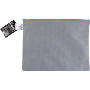 Foldersys Reißverschlussbeutel 40522 Non-Woven-Bag, A4, blau / grau, aus PP, 1 Fach