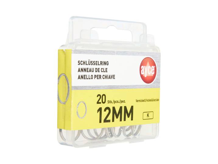 Ayce Schlüsselring Vernickelt 20 Stück