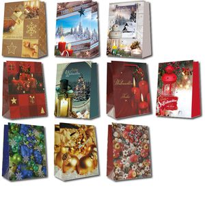 Böttcher-AG Geschenktüte Weihnachten Medium, Geschenktasche, 18 x 23cm, sortiert, 10 Stück