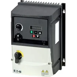Eaton 199406 Frequenzumrichter, 230 V AC, 1-phasig, 7 A, 1.5 kW, IP66/NEMA 4X, Funkentstörfilter, Brems-Chopper, 7-Segment-Anzeige, Lokale