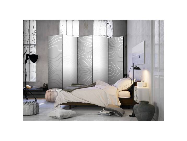 Paravent White waves Polaire Blanc 225 x 172cm 5 éléments