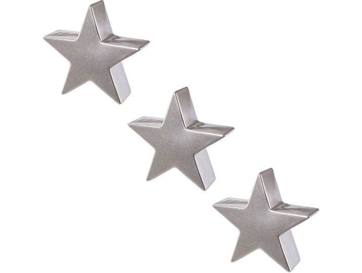 Dekostern CREATIV DECO Weihnachtsstern, Weihnachtsdeko , beige (champagner), B:16cm H:16cm T:5cm, Keramik, Dekosterne, Dekostern, mit schimmernder Oberfläche