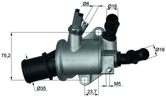 Mahle Thermostat, Kühlmittel Ti 143 88 Für Saab Opel Fiat Cadillac Vaughall Suzuki