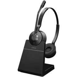 Jabra Headset Engage 55 UC Duo USB-C, inkl. Ladestation (Kabellos, USB-C), Office Headset, Schwarz