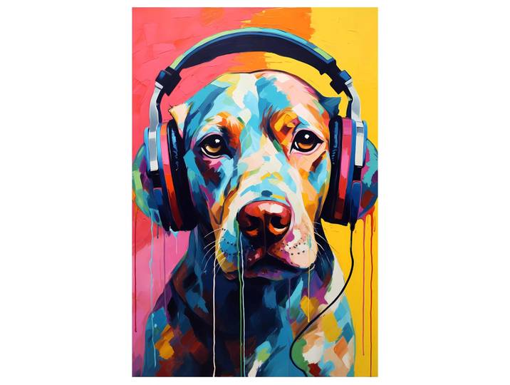 Acrylglasbild Doggy Sound image LAND
