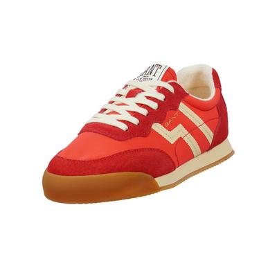 Sneaker GANT "Beylana", Damen, Gr. 39, Textil, rot (vintage rot), Nylon, Veloursleder, kontrastfarbene Details, Schuhe Sneaker, Retro Sneaker, Schnürschuh mit Lederinnensohle