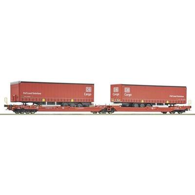 Roco 6600168 Güterwagen DC Doppeltaschen-Gelenkwagen, Gattung Sdggmrs 738/T3000e, der Deutschen Bahn