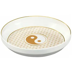 Goebel, Dekoschale, Schale Lotus Yin Yang, Porzellan, Schwarz, 31 cm, 23500531