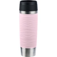 TRAVEL MUG Waves Grande Thermobecher hellrosa/edelstahl, 0,5 Liter