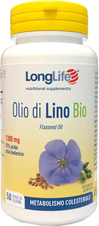 LONGLIFE Srl Longlife, Olio di Lino Bio, 50 Perle