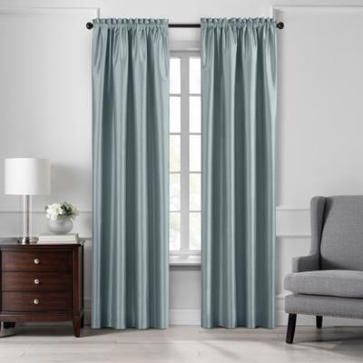 Threadmade Colette Faux Silk Blackout Window Curtain