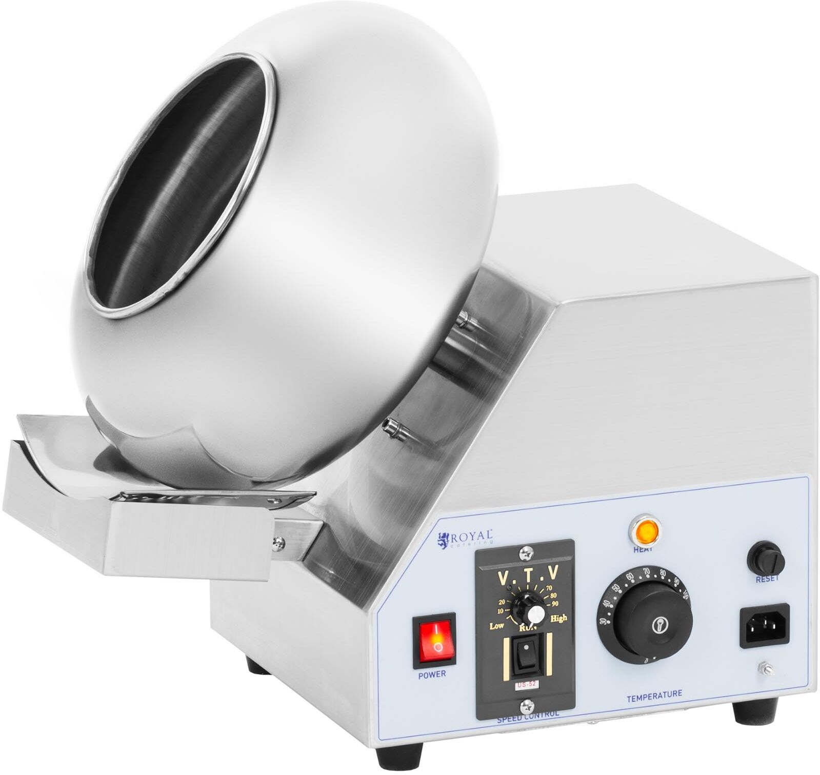 Dragiermaschine - 2 kg - 600 W - Edelstahl - Royal Catering RCOV-03
