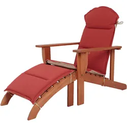 Sonnenliege Harper Holz Adirondack Rot/Weiß