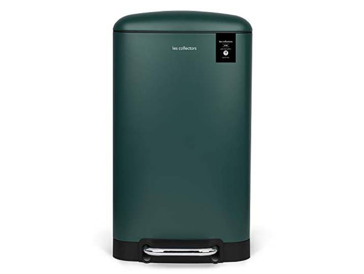 Les Collectors Küchen-Tretabfalleimer Edelstahl n°701 Fassungsvermögen 30 L, Kompakt, Herausnehmbares Innensiegel, Elegantes Design Mattes Finish, Strapazierfähig, Geräuscharmer Deckelverschluss