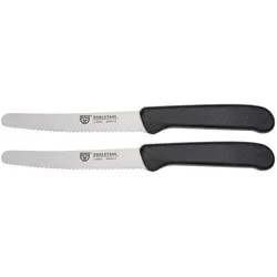 GRÄWE Tafel- / Brötchenmesser, schwarz, 2er-Set