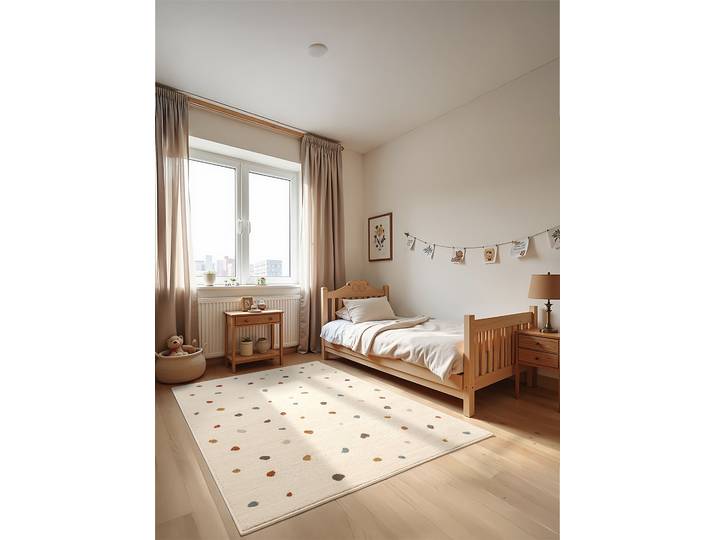 Kinderteppich Funny Dots 120 x 170cm Beige