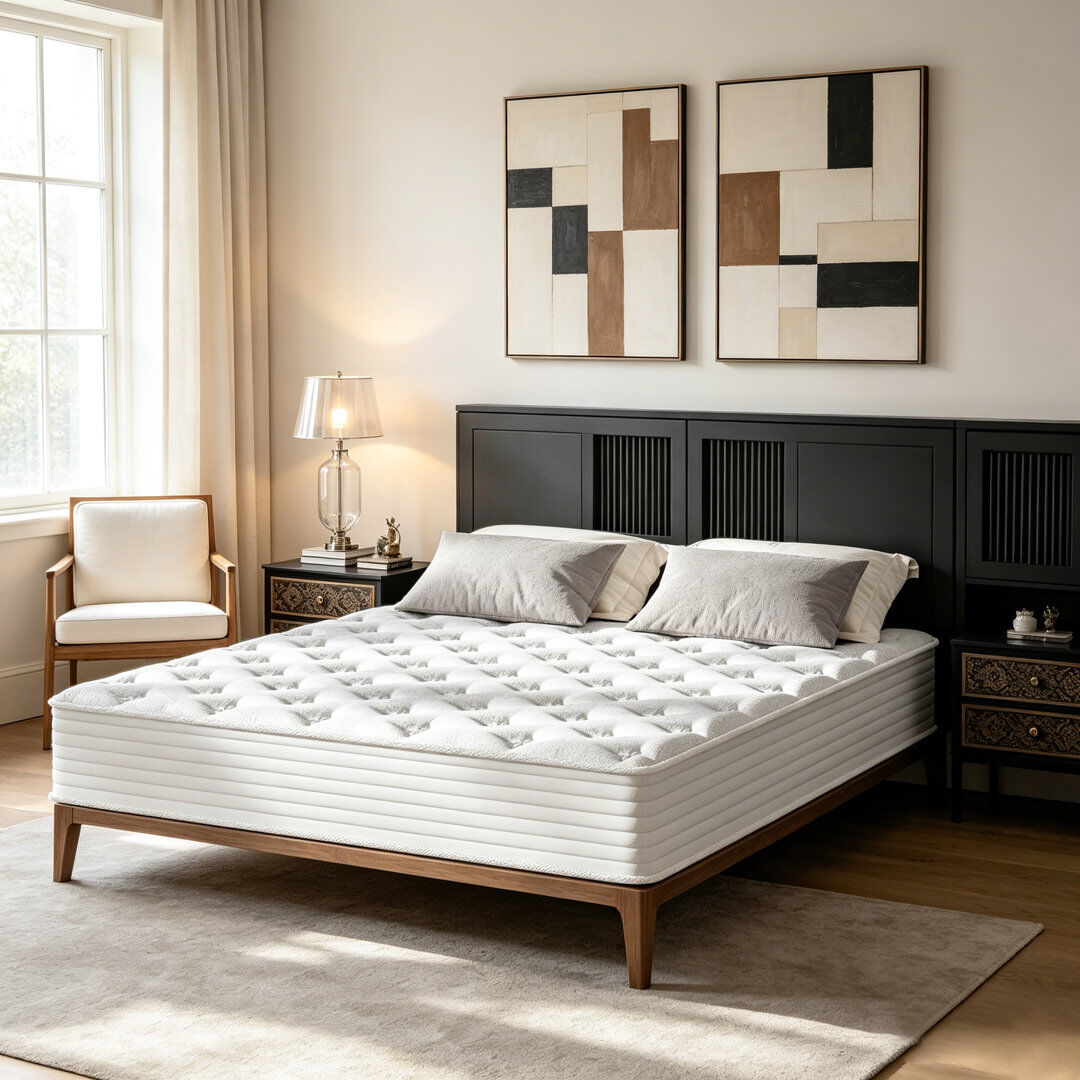 White Noise 30cm Medium Gel Memory Foam Pocket Sprung 3000 Mattress Small Double (4')