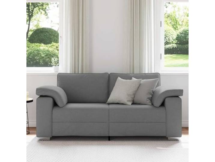KTHLBRH Zweisitzer-Sofa, dunkelgrau, 180 cm, Stoff Breite, atmungsaktive Armlehnen, Schaumstoff und Faser, Metallrahmen, für Wohnzimmer