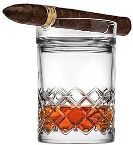 Godinger Hatch Whiskey Cigar Double Old Fashion Glass