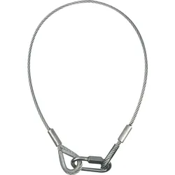 Showgear Safety Cable 8 mm - BGV-C1 WLL: 64 kg - 100 cm - Silber