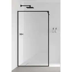 Profiltek FIXED NORDIC Duschwand 8 mm Black Rahmen.. - Duschkabine