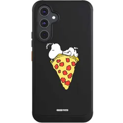 Nivocase Hülle für Samsung Galaxy A54 5G Handyhülle NIVOcore Case Schwarz Pizza Peanuts Snoopy (Samsung Galaxy A54 5G), Smartphone Hülle, Schwarz