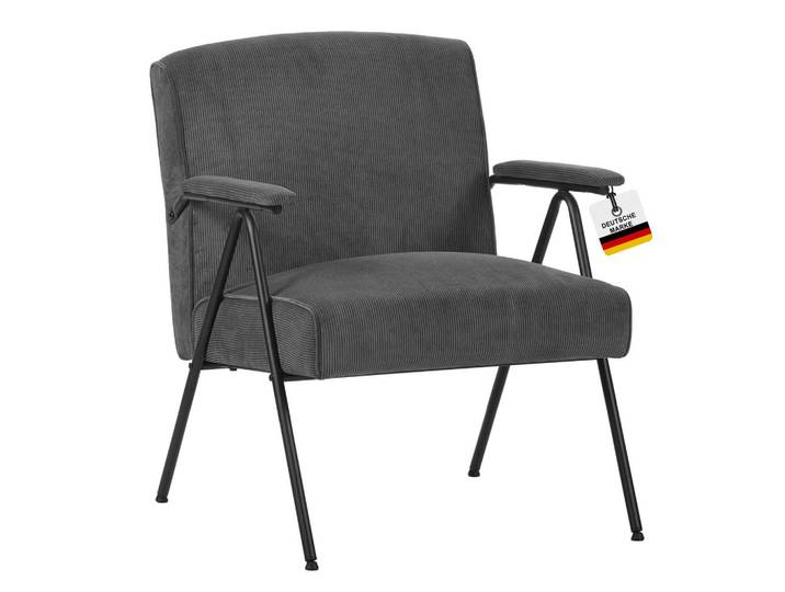 Albatros Relaxsessel Stanford, Grau, 64x71x79 cm, Wohnzimmer, Sessel, Polstersessel