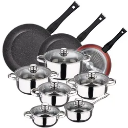 San Ignacio - Cassel-Kochgeschirr-Set, 12-teilig, mit 3 Pfannen Ø20/24/28 cm
