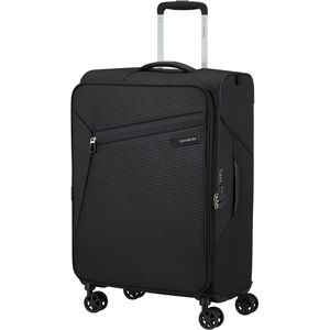 Samsonite Koffer Litebeam Spinner exp. schwarz, Weichschale, 4 Rollen, 67 Liter, 43 x 66 x 26cm