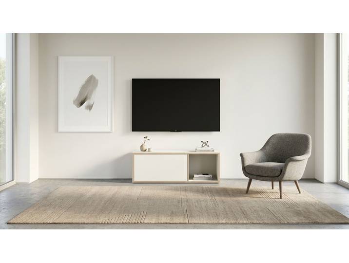 Kleiner TV-Schrank Premium Dekore Weiß Multiplex Kante