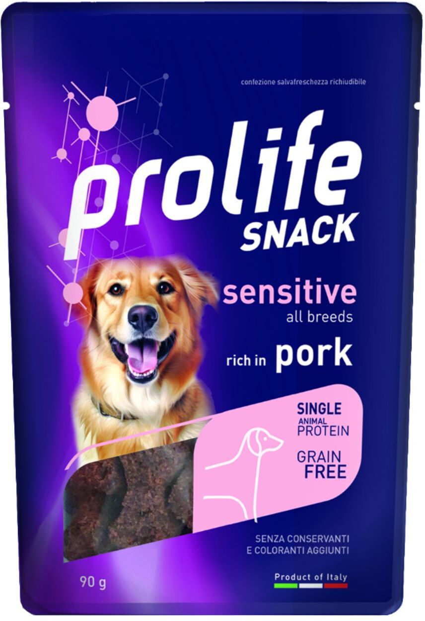 Prolife® Prolife Snack per Cani Sensitive Grain Free Maiale Monoproteico 90 g