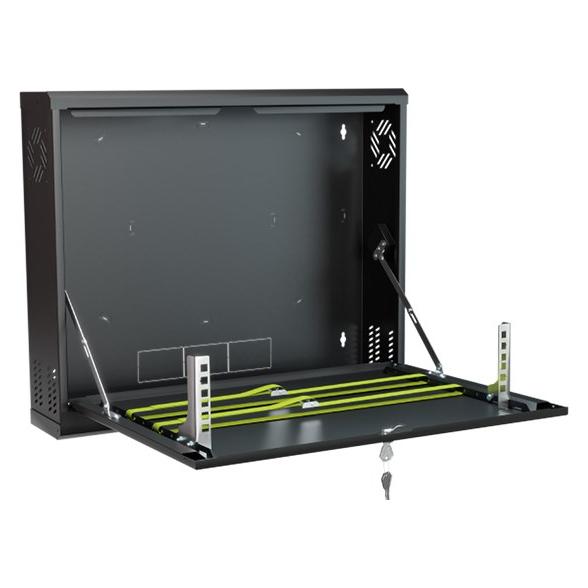 Q-Lantec SZAFA RACK WISZĄCA CR19-2U-130-B STALFLEX (2 HE, 19 Zoll Rack) (CR19-2U-130-B)