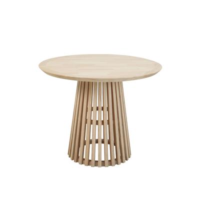 Esstisch SIT "Portland Ø 100 cm mit Säulengestell & Schweizer Kante", beige (natur, natur, natur), B:100cm H:77cm T:100cm, Hevea, Holz-Furnier, Tische, Esstisch, Säulenfuß schafft komfortable Beinfreiheit am Esstisch
