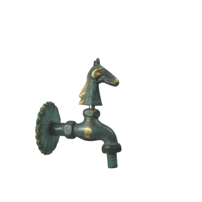 AquaCraft Nostalgie Auslaufventil Pferdekopf 1001000117 Messing Gartenhahn