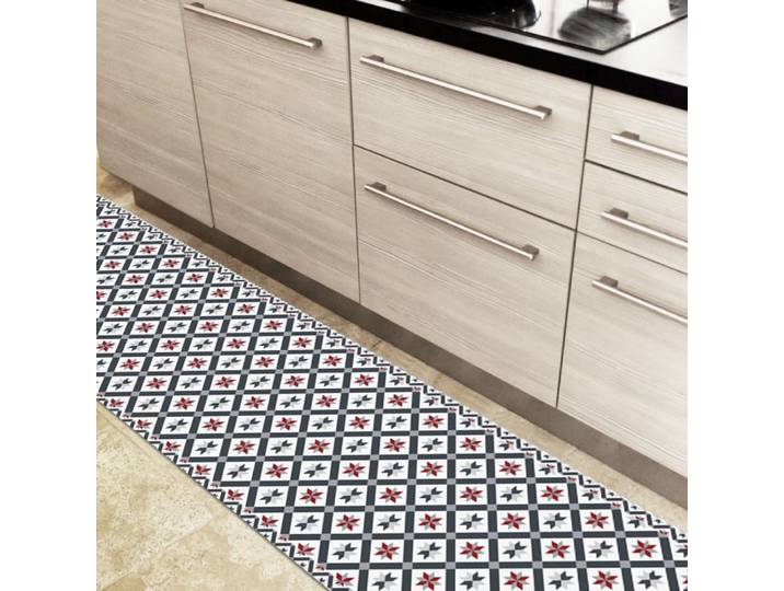 Tapis antidérapant - vinyle - int./ext. - multicolore - 120x200cm
