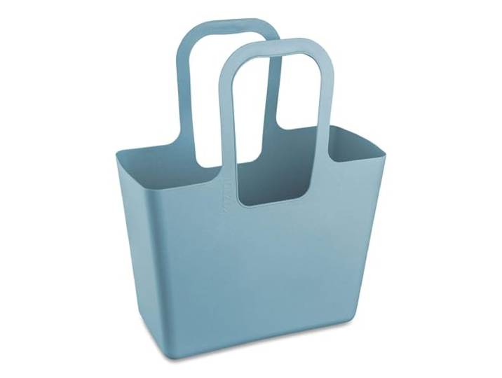Koziol Tas XL robuuste shopper – duurzaam, stabiel, waterdicht, onderhoudsvriendelijk winkelen, kantoor, reizen, picknick opslag, Nature Flower Blue, XL